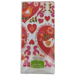 Vintage 1970's Love Birds Valentine's Day PAPER TABLECLOTH ~ American Greetings
